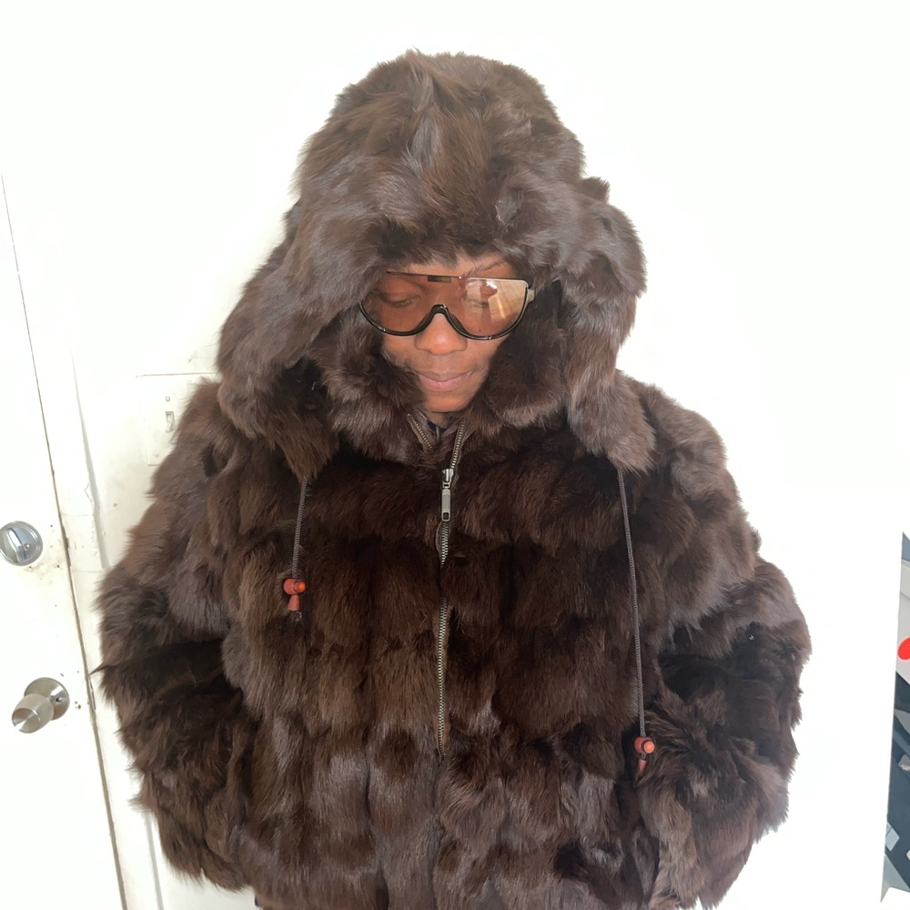 Luxurious Brown Fox Fur Women Coat